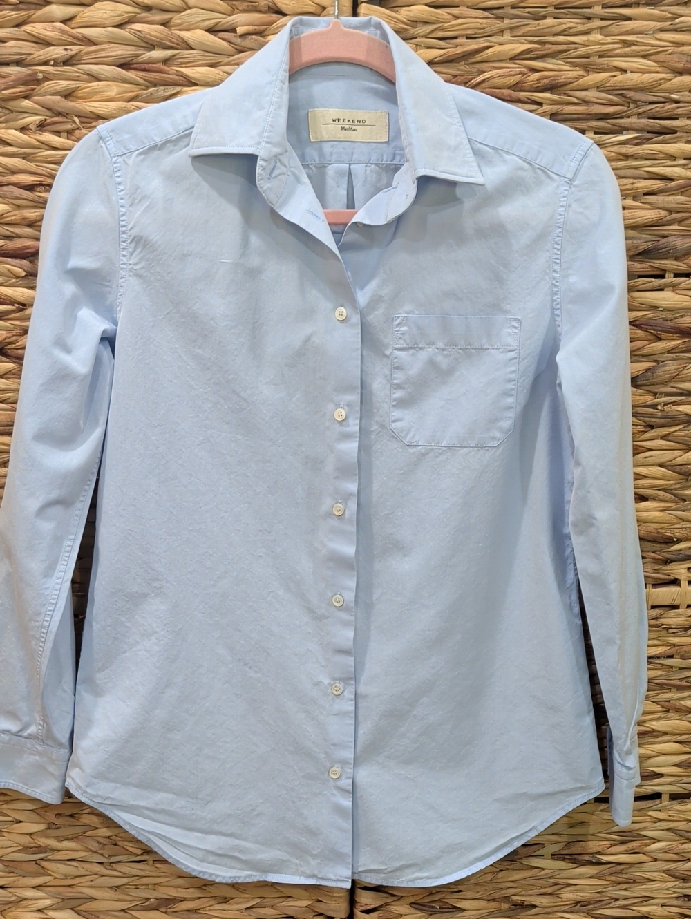 Weekend Max Mara Light Blue Button-Down Cotton Shirt
